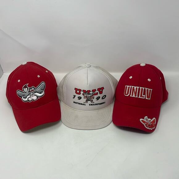 Vintage 1990 UNLV Runnin' Rebels Basketball National Champions Hat + bonus - Picture 1 of 16